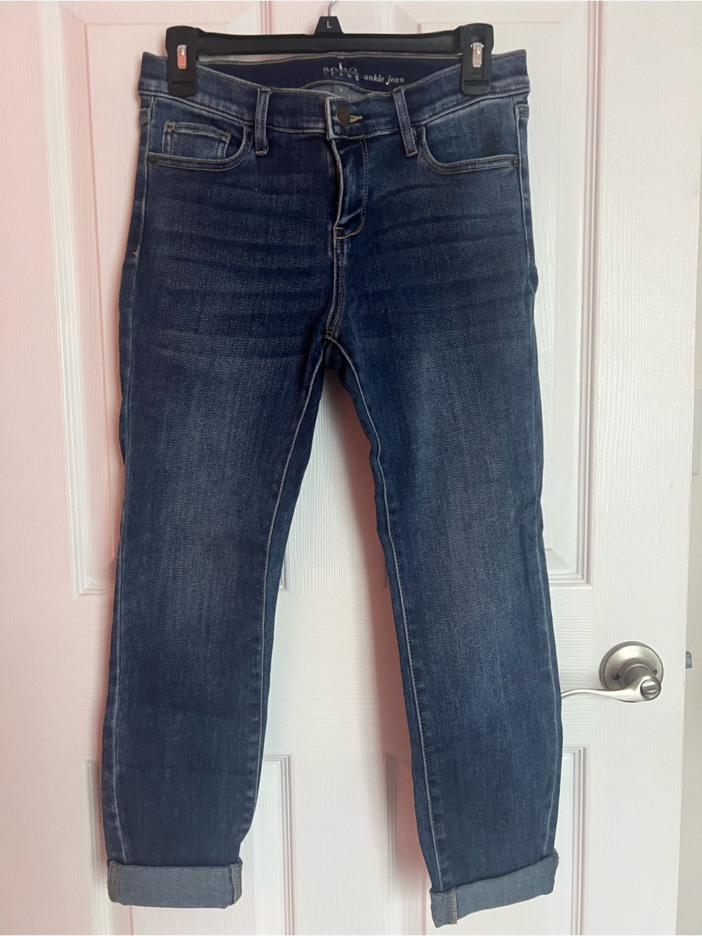 New York & Company Dark Blue Ankle Jeans